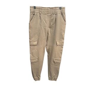 V.I.P Jeans Womens 11/30 Tan Beige Cargo Jogger Utility Grunge Stretch Casual